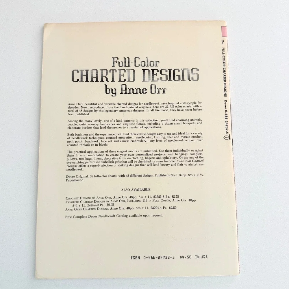 Vintage Anne Orr Full Color Charted Designs Cross Stitch Pattern‎ Book
